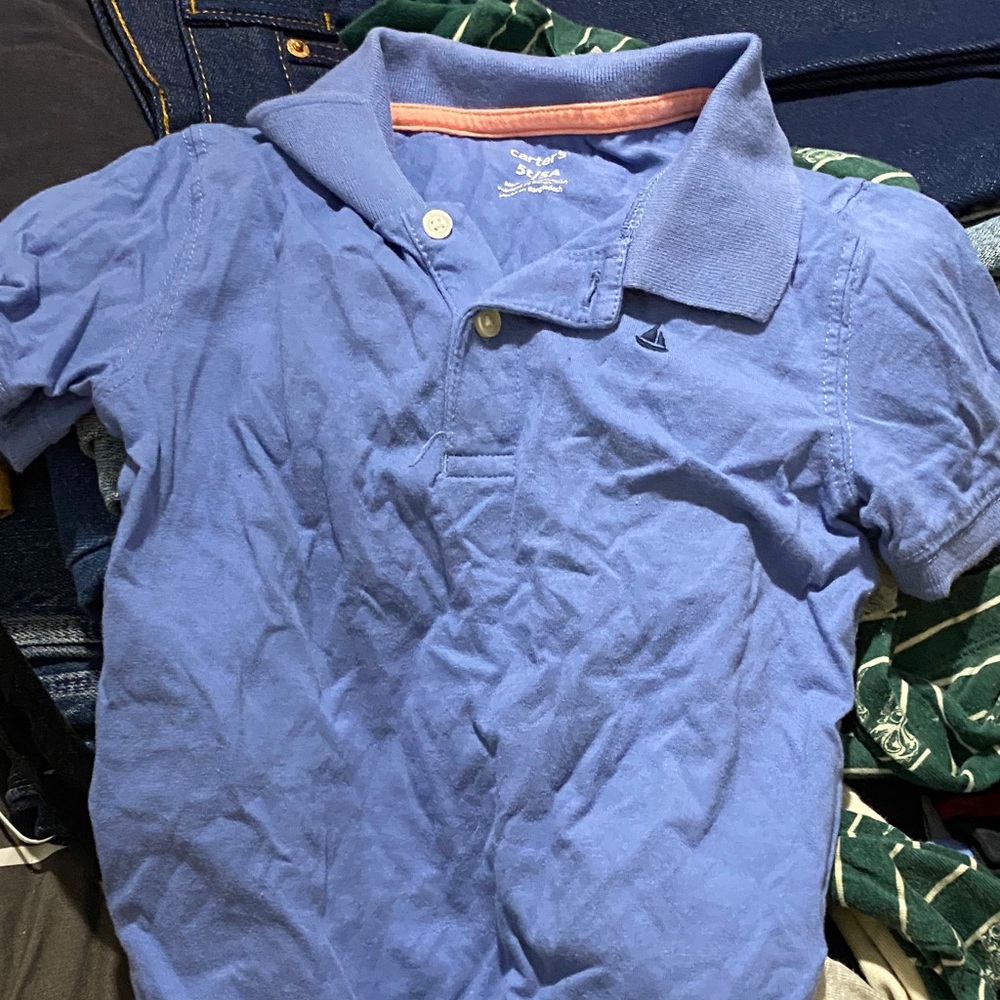 Cat & Jack Light Blue Kids Polo Shirt